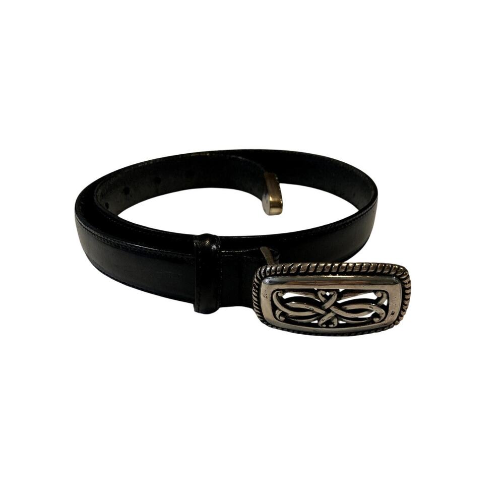 Brighton women's vintage genuine leather black belt.